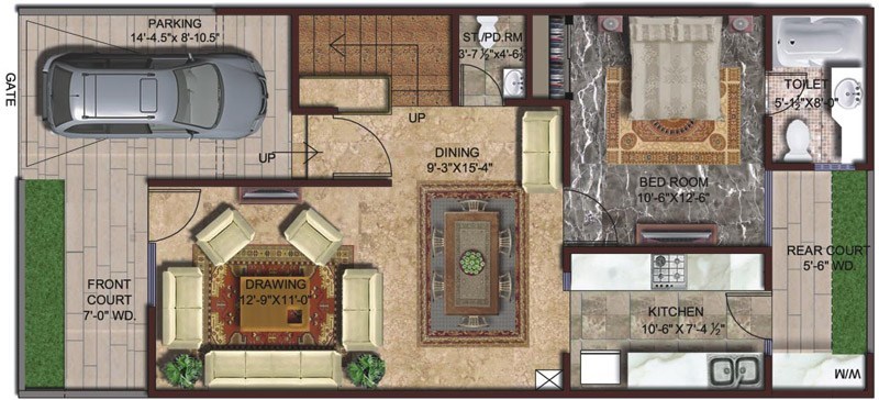 Amrapali Leisure Valley Villas Floor Plan 