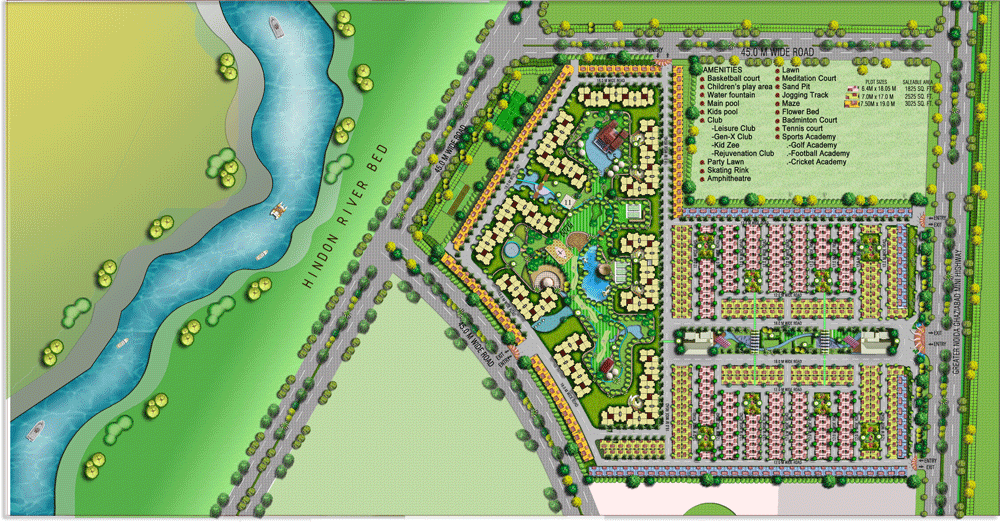 Amrapali Leisure Valley Villas Layout Plan