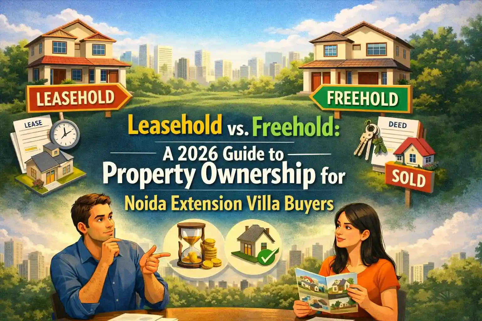 Leasehold vs Freehold: A 2026 Guide to Property Ownership for Noida Extension Villa Buyers