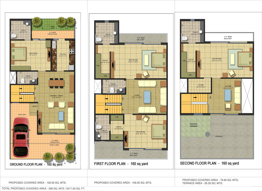 Gaur Yamuna City Villas 3217 SQFT Floor Plan