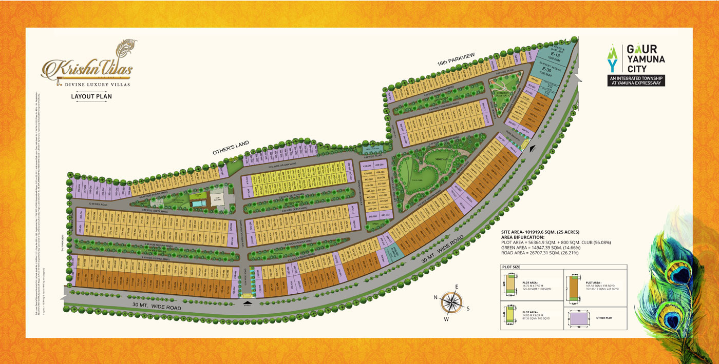 Gaur Yamuna City Krishna Villas Layout Plan 