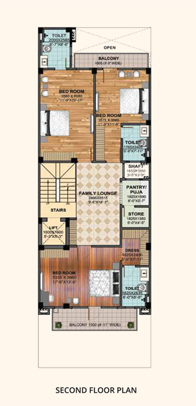 Gaur Yamuna City Krishna Villas Second Floor Plan
