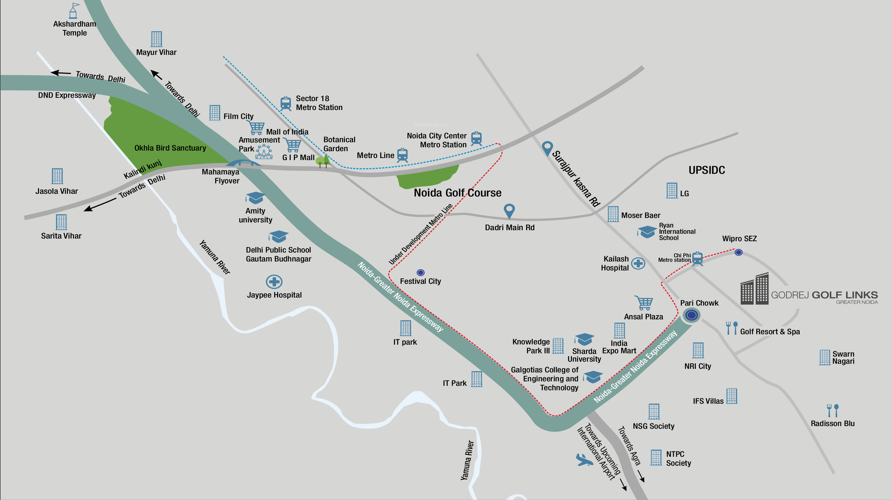 Godrej Crest Villas Location Map