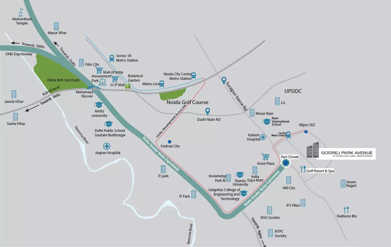 Godrej Park Avenue Villaments Location Map