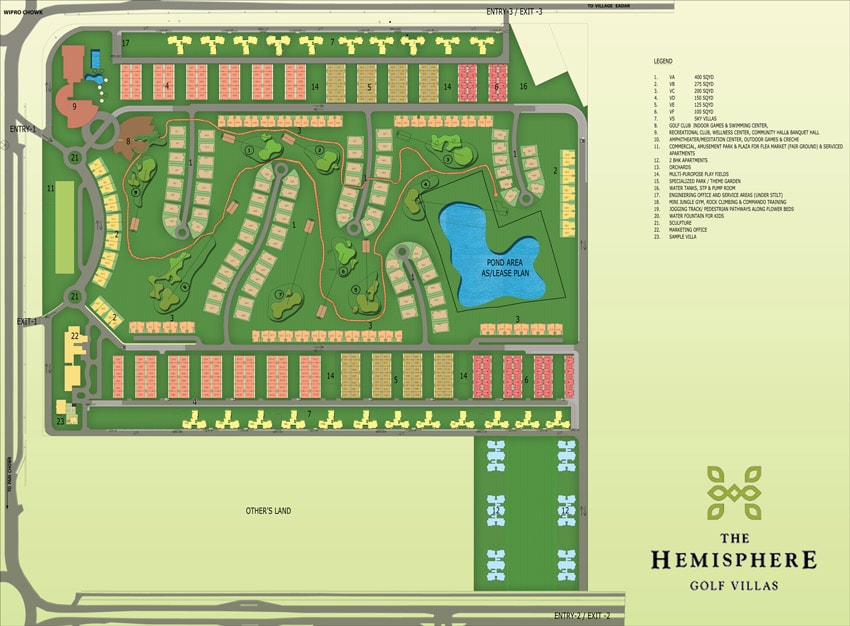 The Hemisphere Villas site Plan