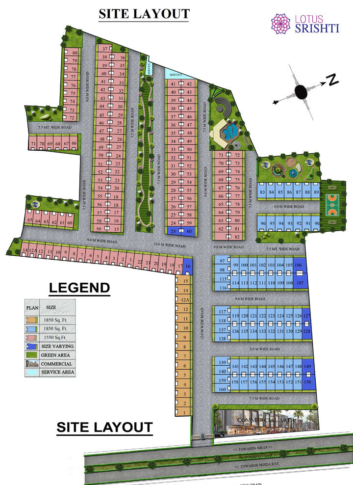Lotus Srishti Villa site Plan 