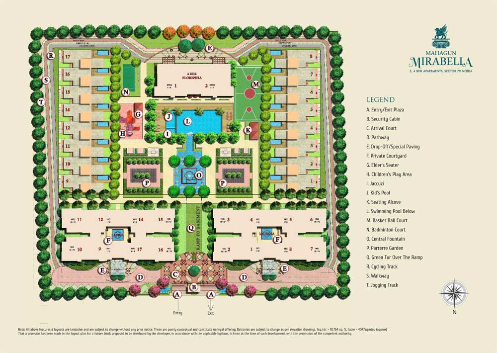 Mahagun Mirabella Villas site plan