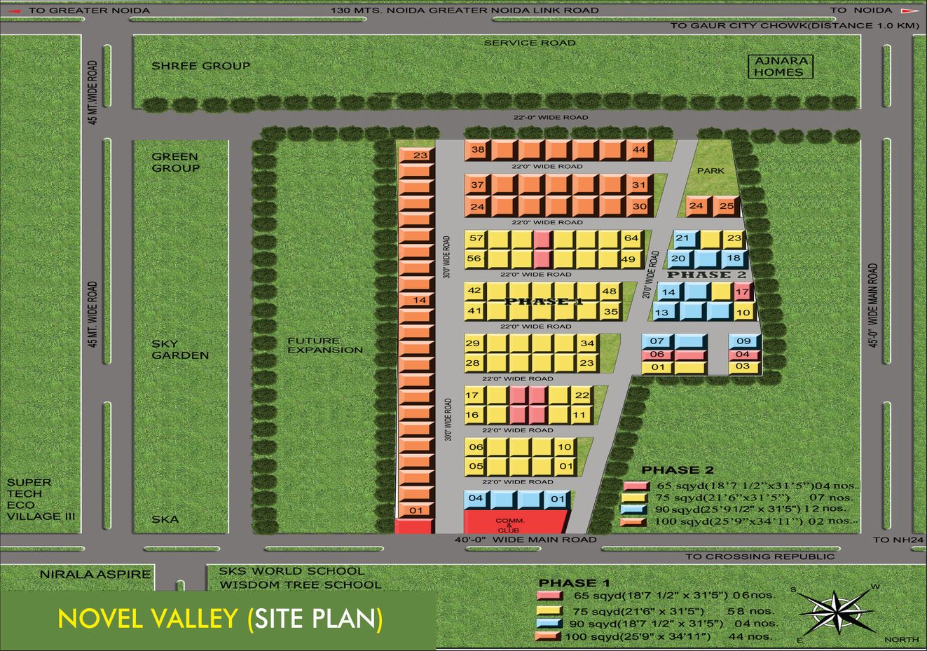 Novel Valley Villas site Plan