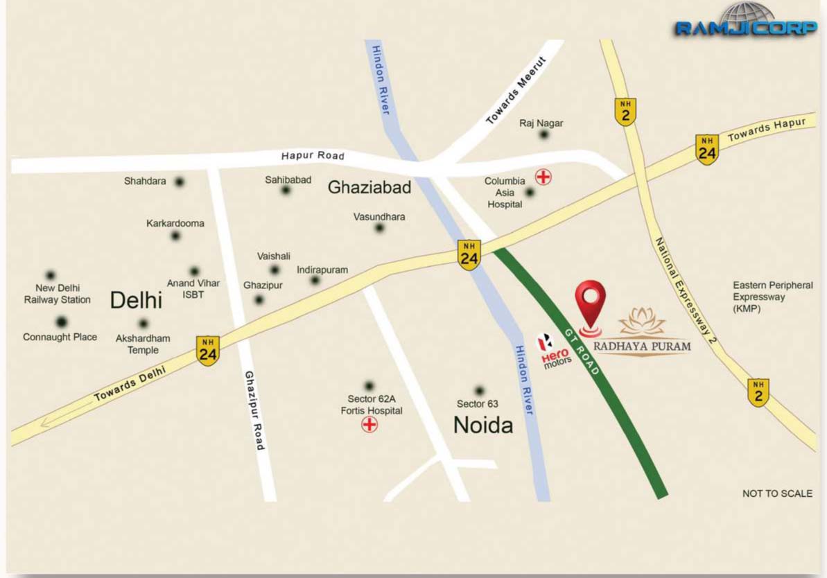Radhaya Puram Villas Location Map